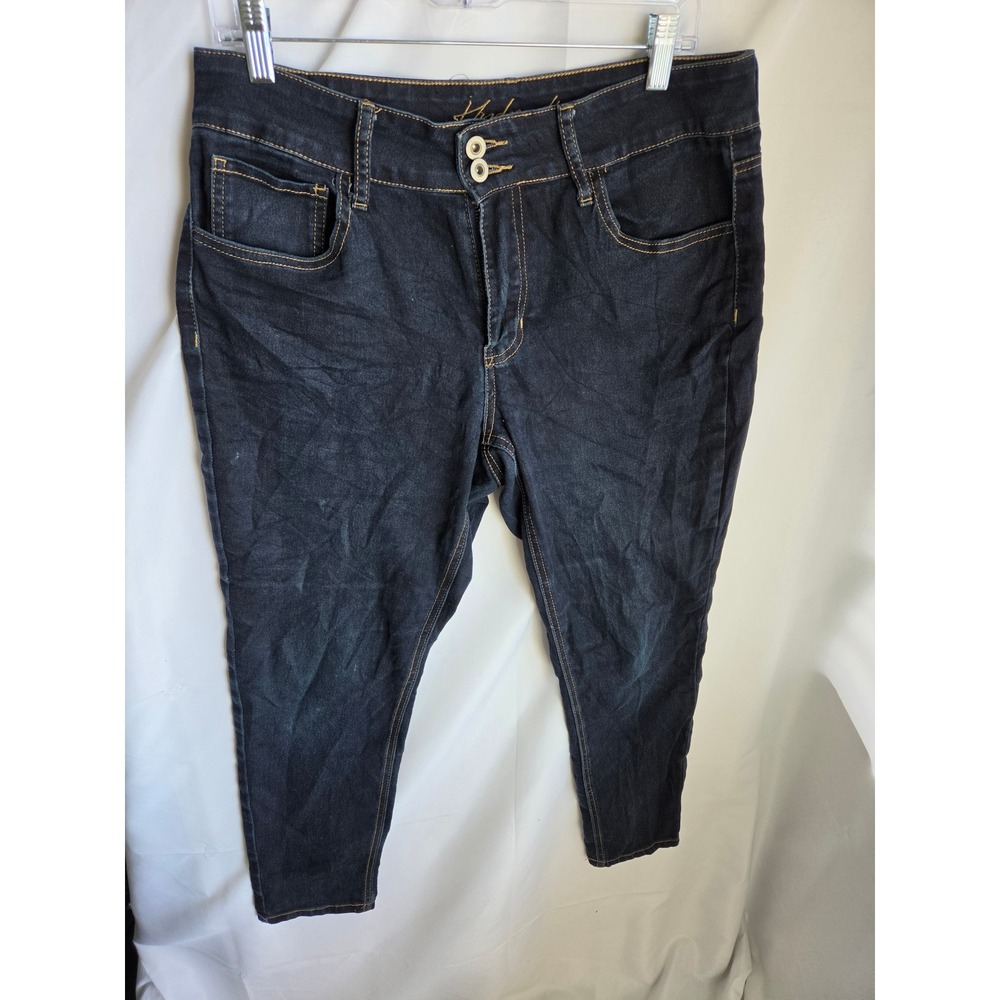 Hydraulic Nolita Curvy Dark Wash Skinny Jeans Double Button